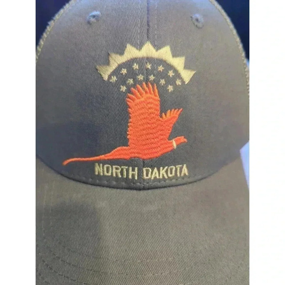 North Dakota Trucker Unisex Hat OS RepYourWater Green Embroidered Snapback‎ Mesh - Picture 2 of 10